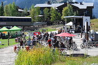 Mountain Bikers at Teton Gravity Premier