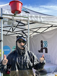 Freeride Program Director Collin Rehm ready for a splash!
