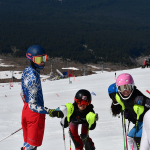Athletes at the start in Mt. Hood getting ready